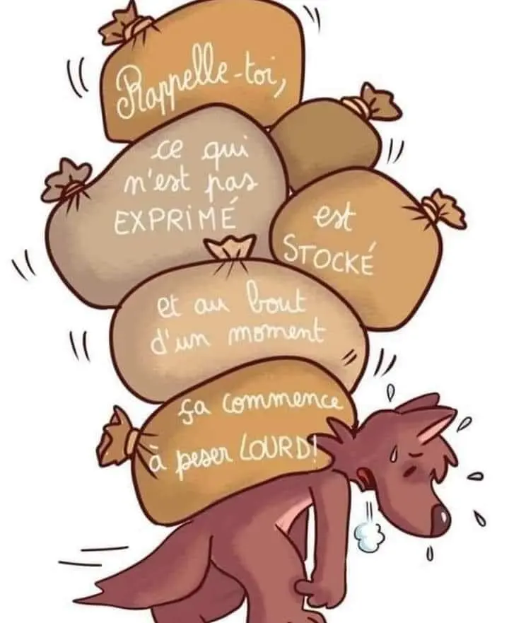 Illustration d’une personne qui porte ses fardeaux émotionnels, Laurence Verger, infirmière holistique à Saint-Suliac près de Saint-Malo lo de vie vers le Re-N'essence